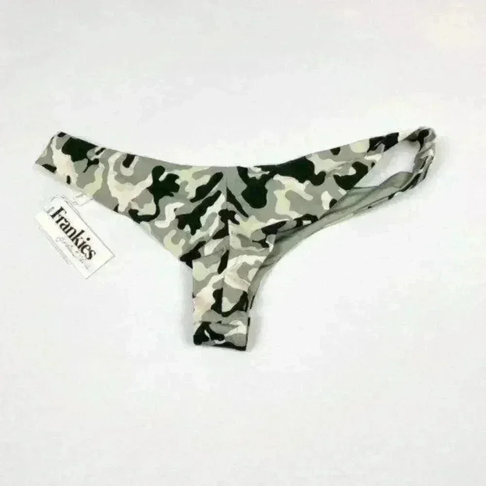 Frankie’s Bikinis Camo Finn Top &‎ Marina Bottom